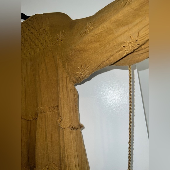 FREE PEOPLE  Celestial Skies Embroidered Tiered Midi Dress SIZE: XS - Picture 9 of 11